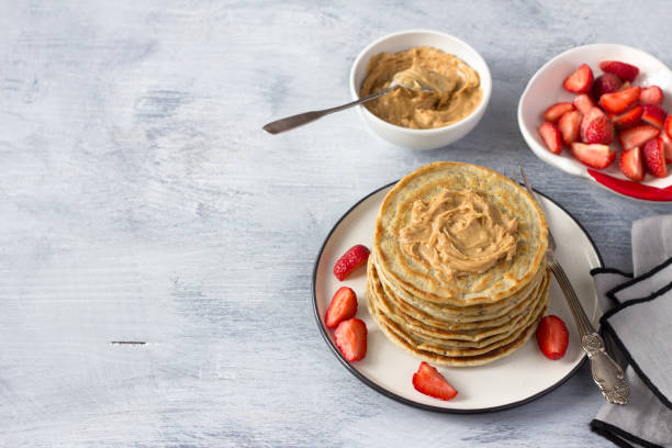 Pancakes with Peanut Butter Flaxseed